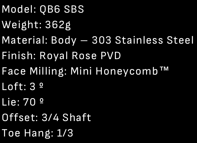 Bettinardi Queen B 6 Slotback Slant Putter specs